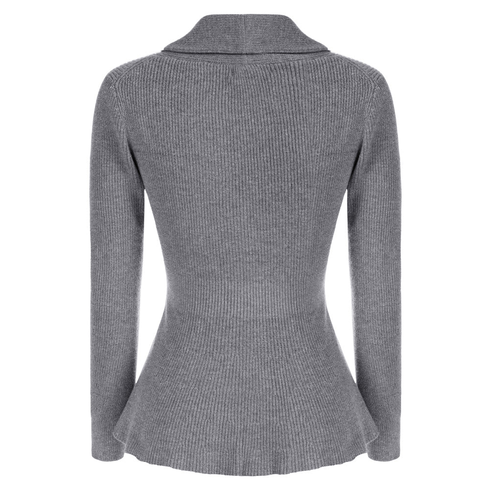 belle poque Vintage Cardigan Sweater Shawl Lapel Button Down Sweater Outwear Coat