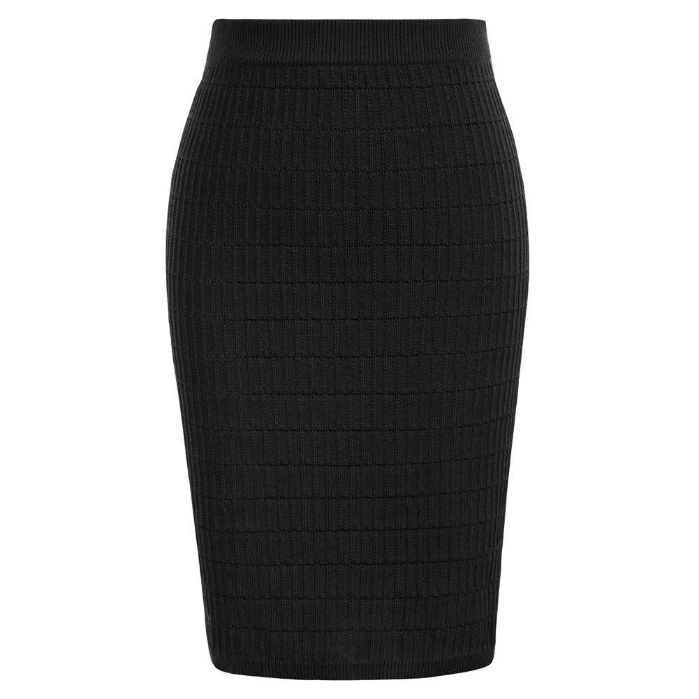 belle poque Vintage Jacquard Textured Outfits U-Neck Tops+Above Knee Skirt Knitwear