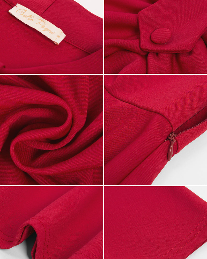 belle poque Seckill Offer⌛Vintage Peplum Hem Tops 3/4 Sleeve V-Neck Ruched Tops