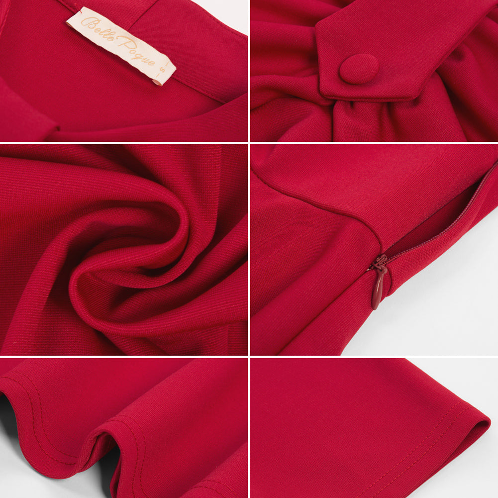 belle poque Seckill Offer⌛Vintage Peplum Hem Tops 3/4 Sleeve V-Neck Ruched Tops