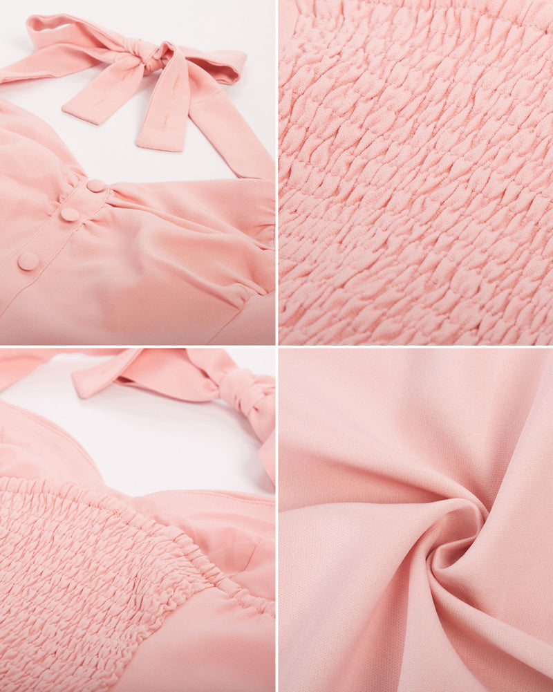 belle poque Seckill Offer⌛Halter Dresses for Wedding Guest Sweetheart Neck 1950s Vintage Dresses