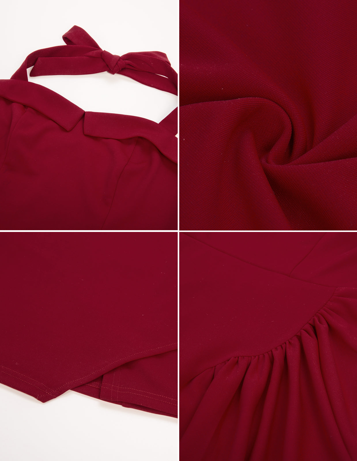 belle poque Halter Dress Sweetheart Neck Ruffle Decorated Bodycon Dress