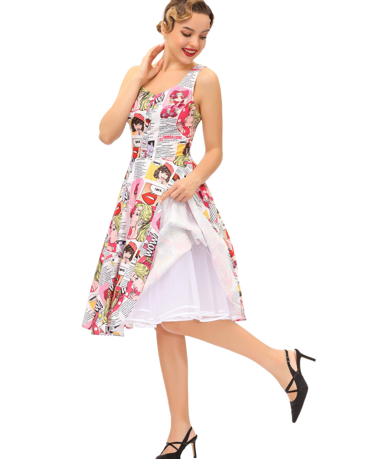 belle poque 1950s Retro Vintage Sleeveless Homecoming Dresses Cocktail Party