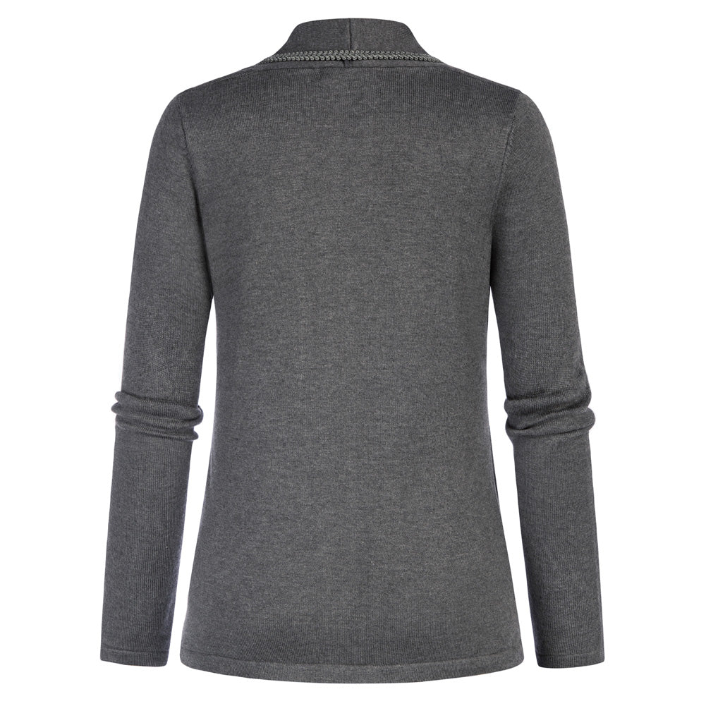 belle poque Vintage Shawl Lapel Cardigan Sweater Long Sleeve Knitted Blazer Coat