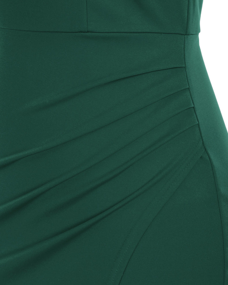 belle poque Ruched Wrap Sweetheart Neck Sleeveless Bodycon Dress⏰Flash Sale