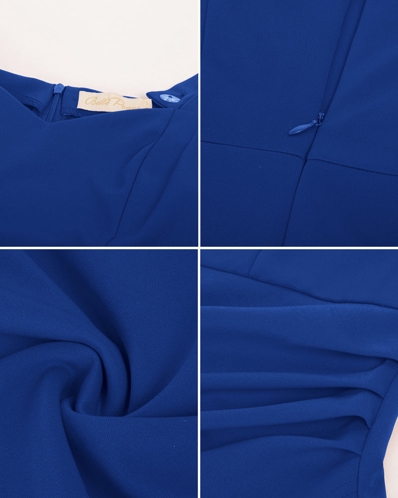 belle poque Ruched Wrap Sweetheart Neck Sleeveless Bodycon Dress⏰Flash Sale