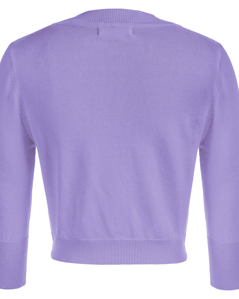 belle poque 3/4 Sleeve Bolero Shrug Open Front Knit Cropped Cardigan Sweater