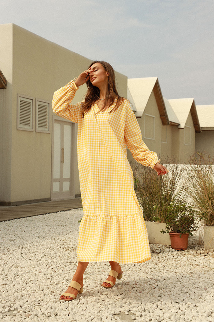 belle poque Frieeah Loose Fit Flared Dress