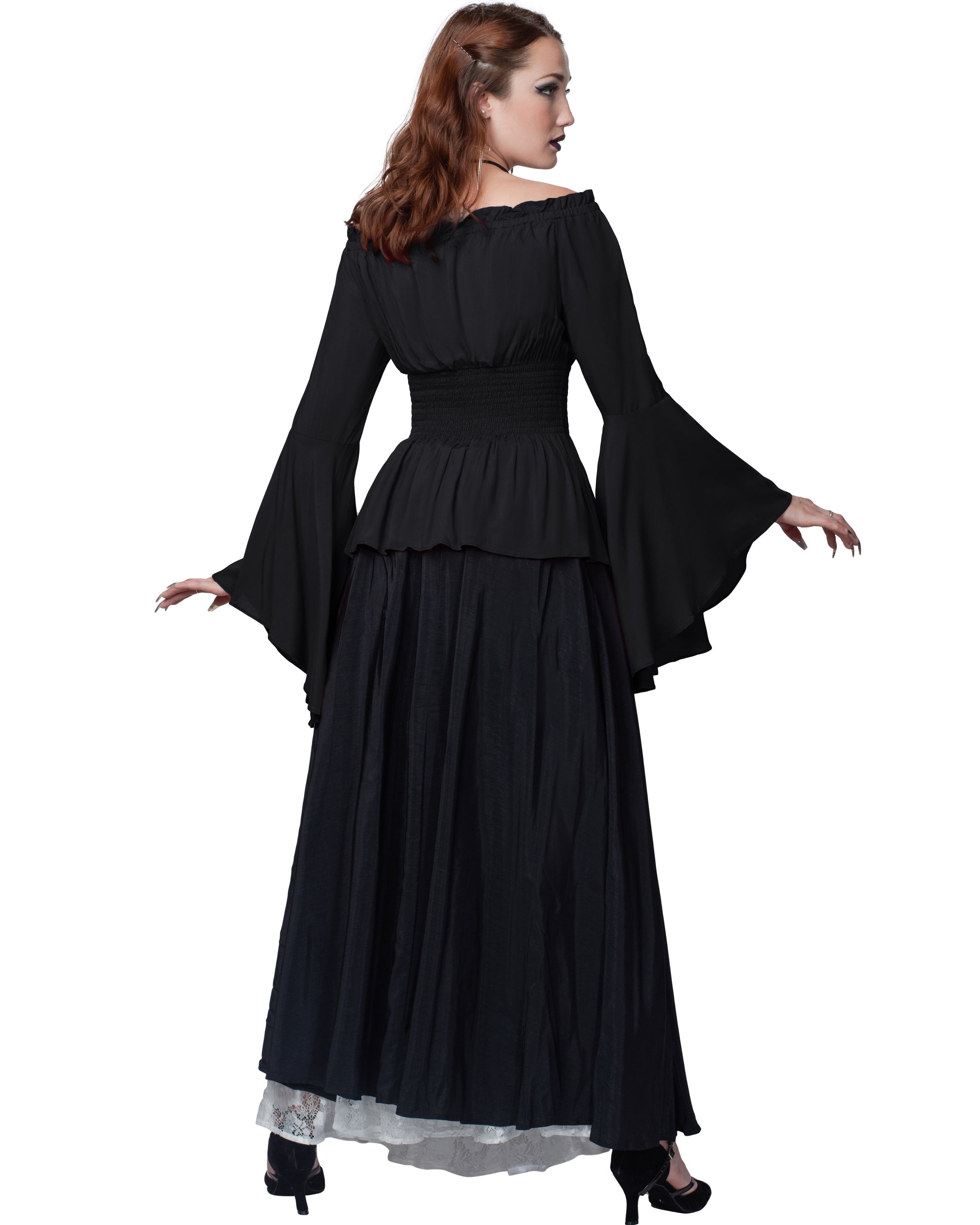 belle poque Vintage Renaissance Medieval Gothic Victorian Bell Sleeves Tops