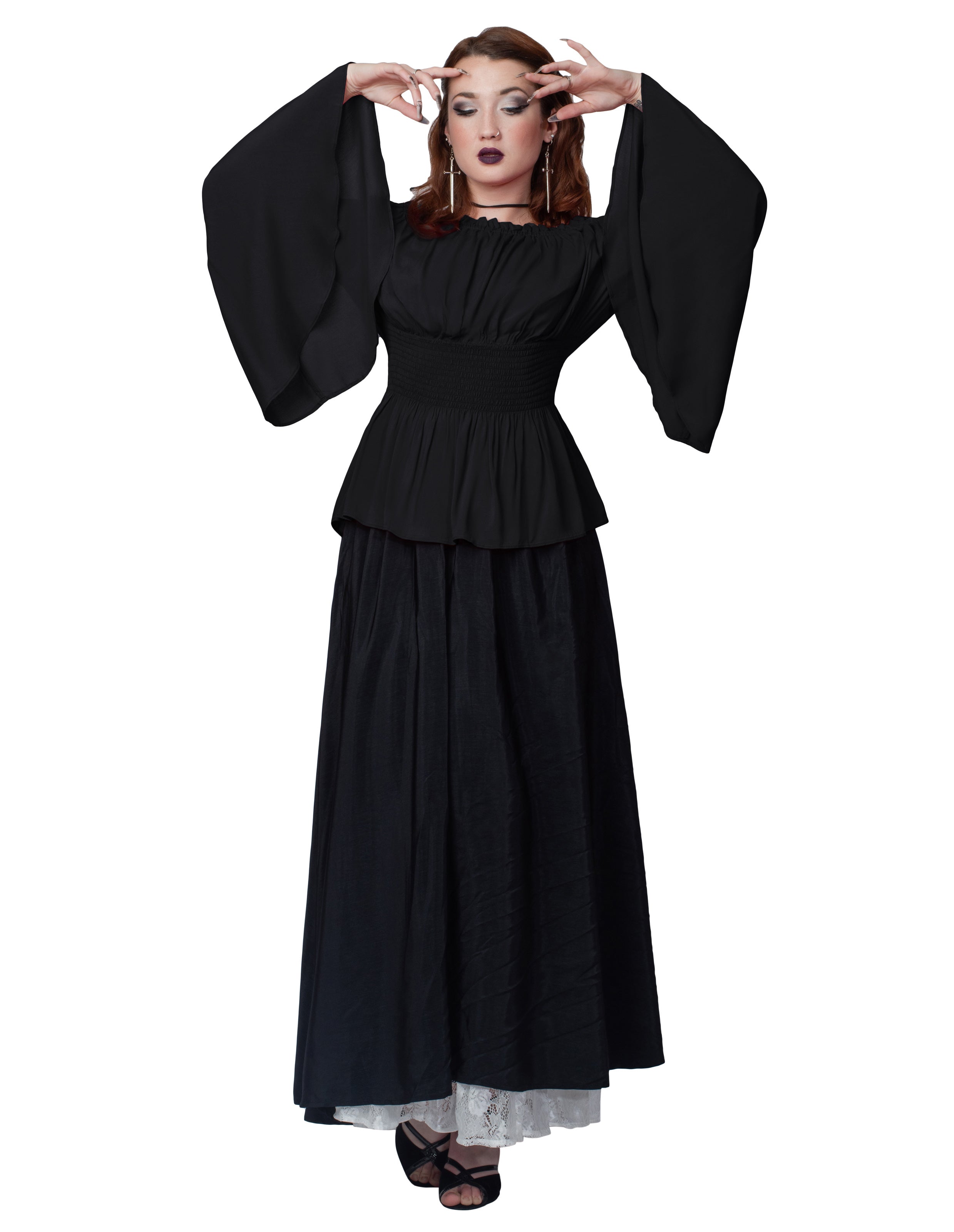 belle poque Vintage Renaissance Medieval Gothic Victorian Bell Sleeves Tops