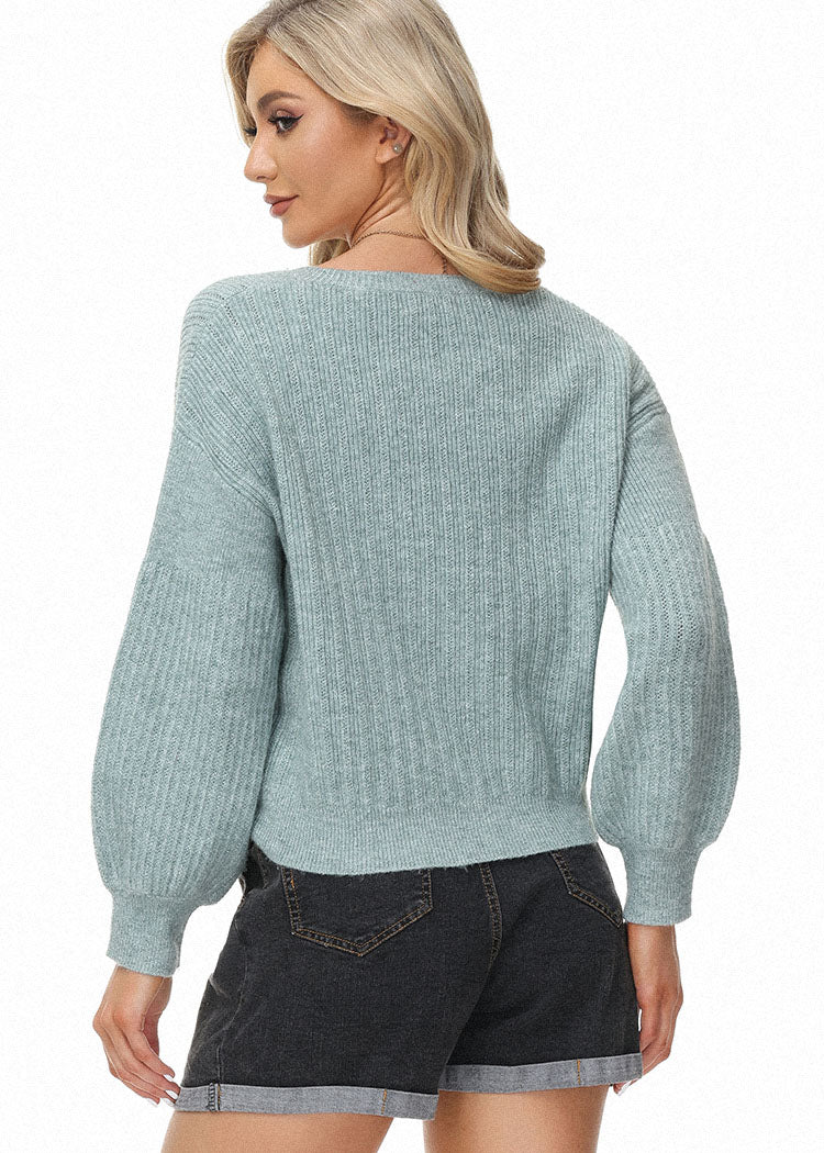 belle poque Frieeah Crew Neck Cardigan Sweater
