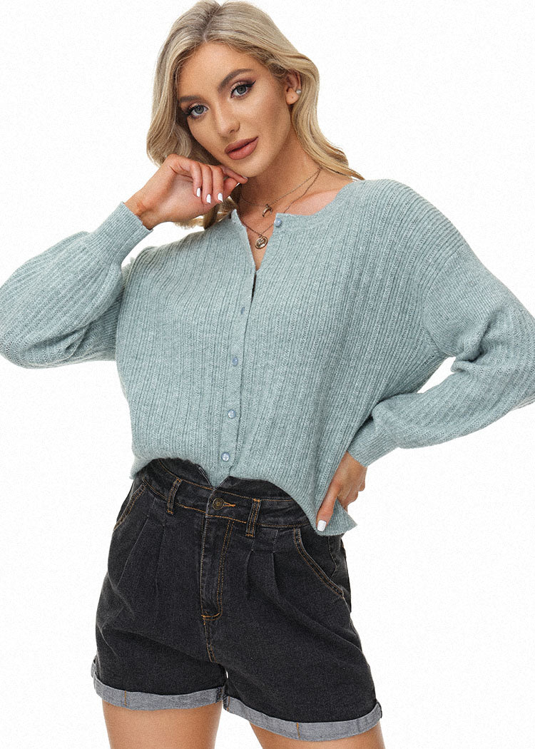 belle poque Frieeah Crew Neck Cardigan Sweater