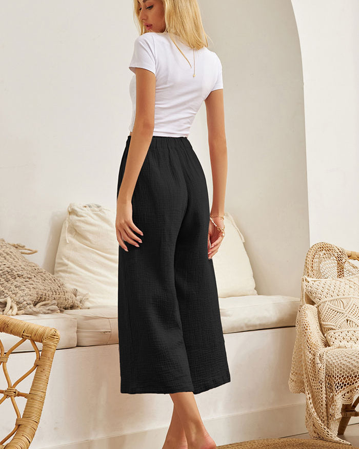 belle poque Frieeah Wide Leg Ankle Pants