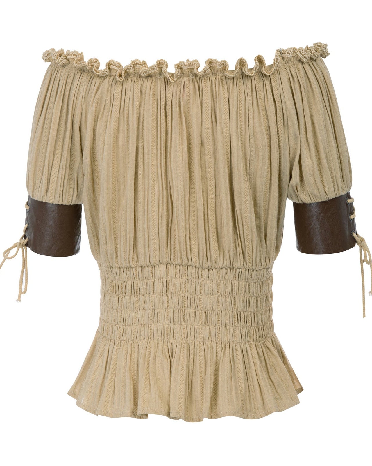 belle poque Steampunk Victorian Half Sleeve Boho Off Shoulder Pirate Tops