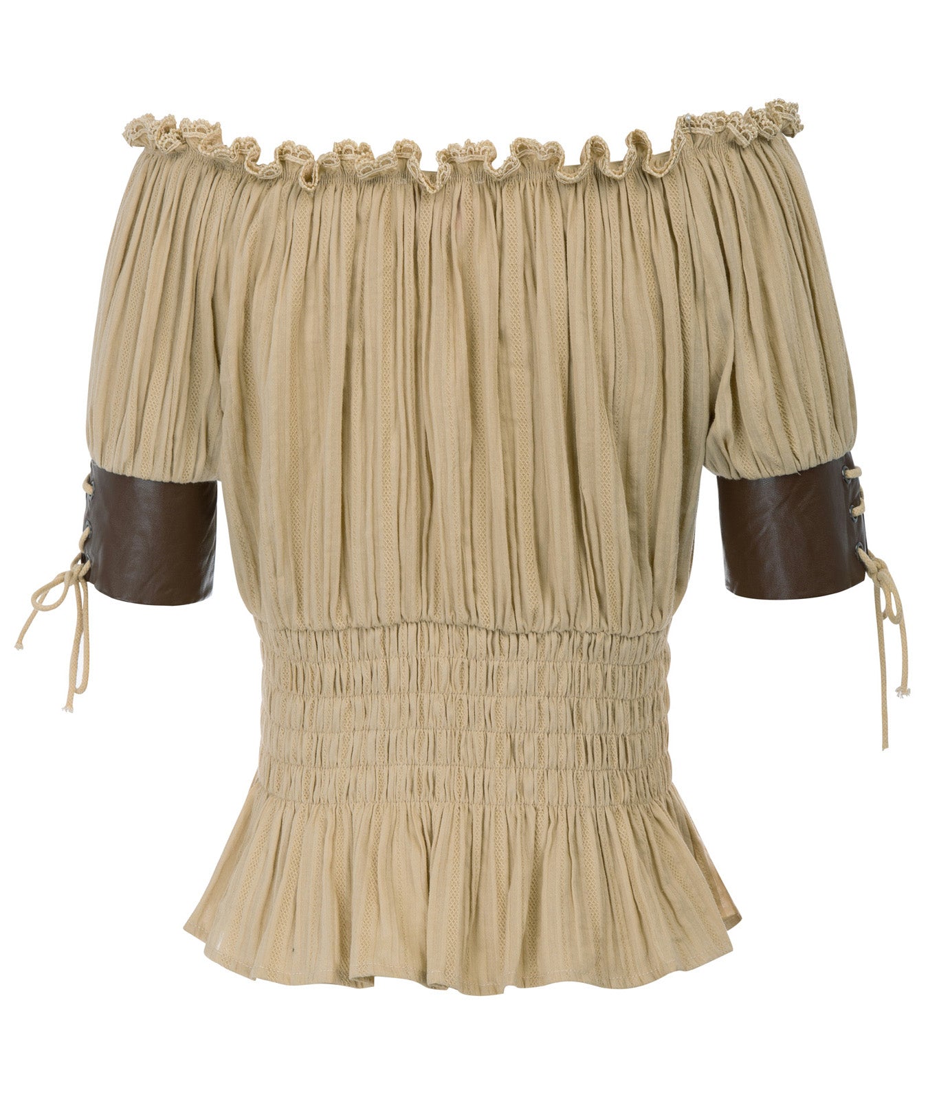 belle poque Steampunk Victorian Half Sleeve Boho Off Shoulder Pirate Tops