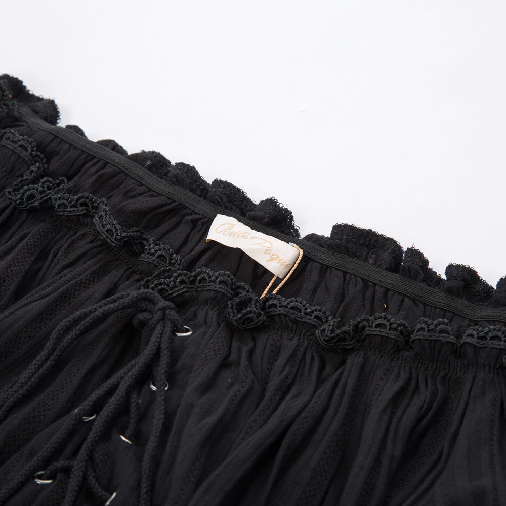 belle poque Steampunk Victorian Half Sleeve Boho Off Shoulder Pirate Tops