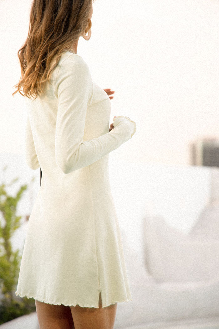 belle poque Frieeah Button-up Hips-wrapped Dress