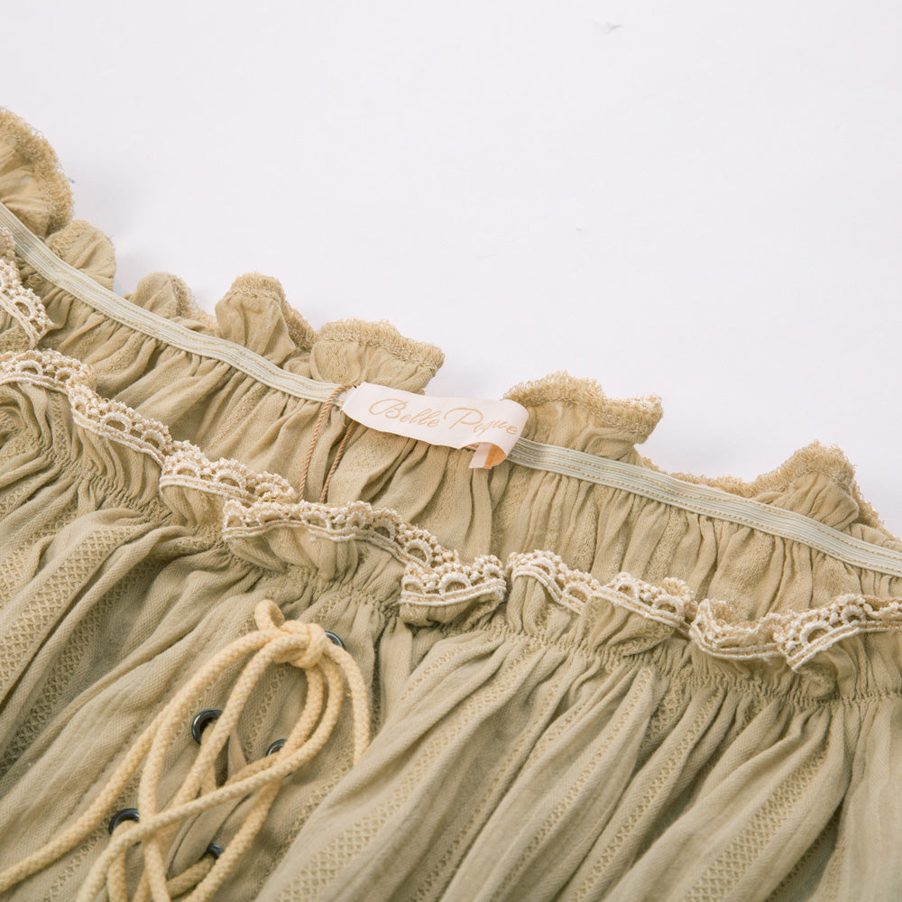 belle poque Steampunk Victorian Half Sleeve Boho Off Shoulder Pirate Tops