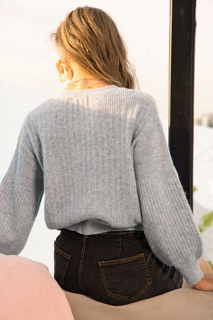 belle poque Frieeah Crew Neck Cardigan Sweater