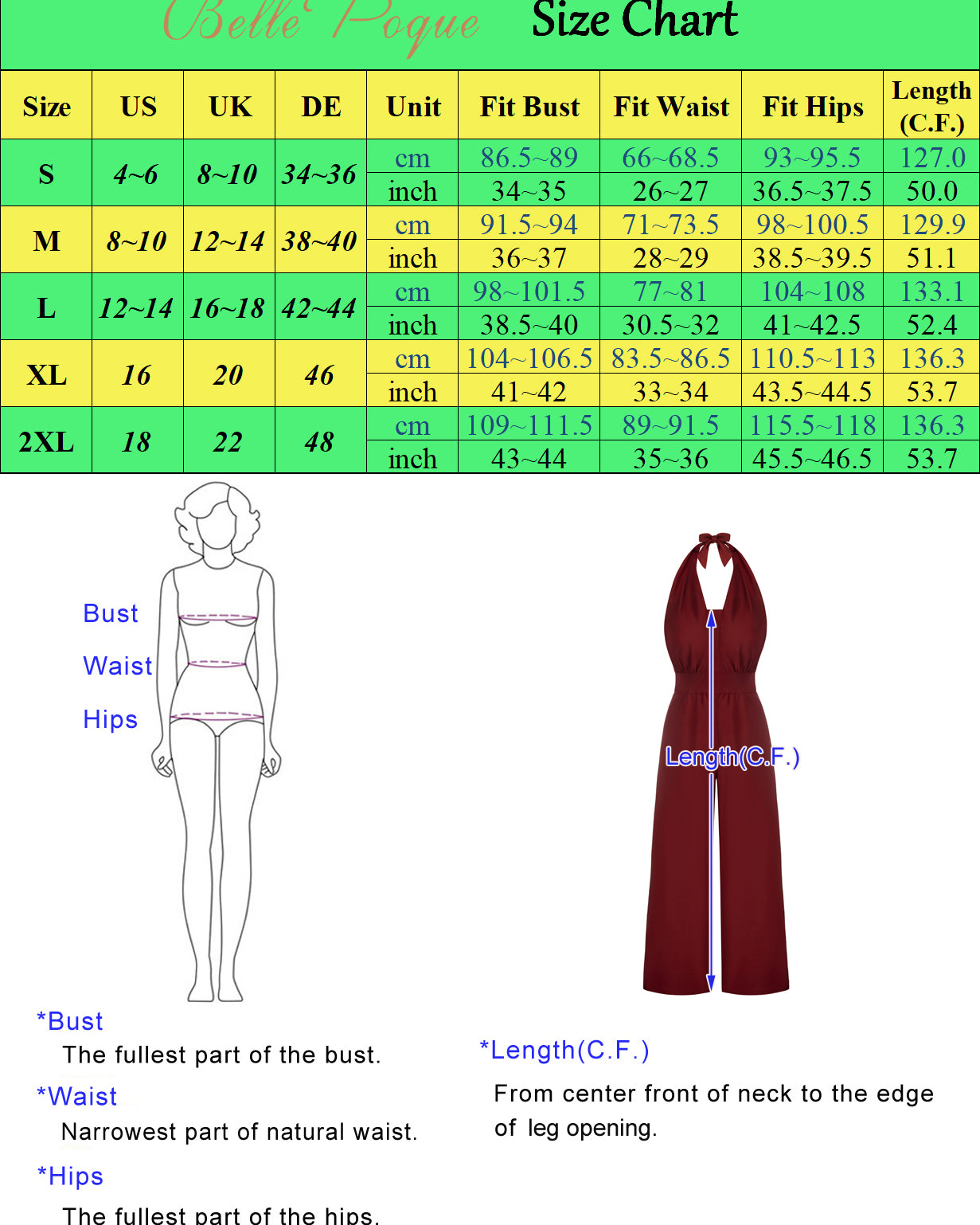 belle poque Halter Jumpsuits High Waisted Wide Leg Jumpsuits with Pockets