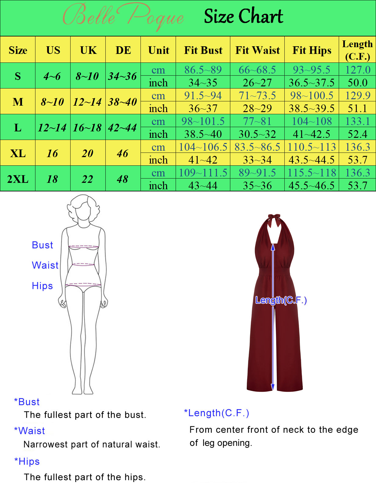 belle poque Halter Jumpsuits High Waisted Wide Leg Jumpsuits with Pockets