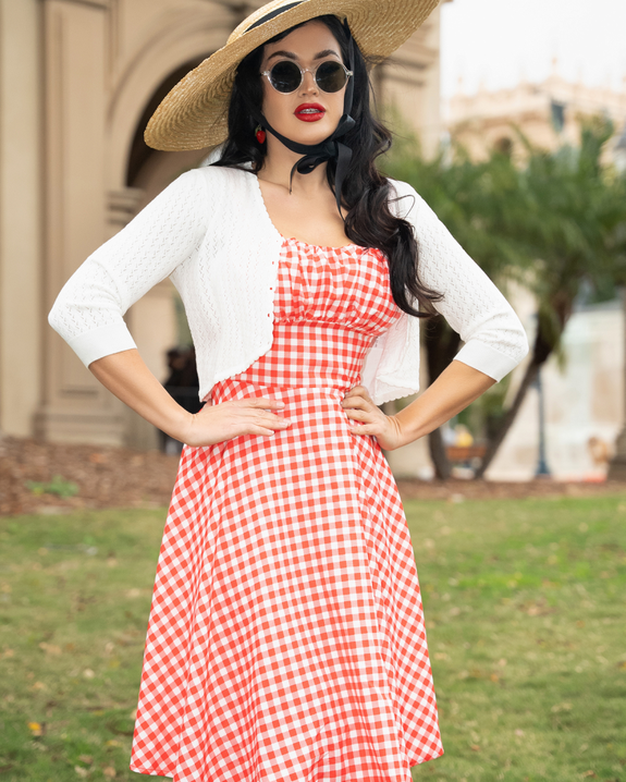 belle poque Hollowed-Out Cardigan 3/4 Sleeve V-Neck Button-up Cropped Knitwear