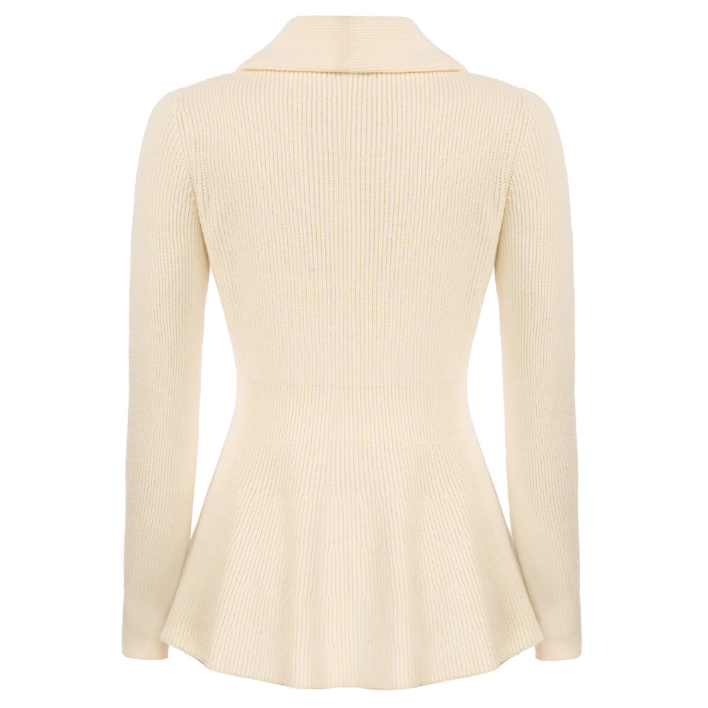 belle poque Vintage Cardigan Sweater Shawl Lapel Button Down Sweater Outwear Coat