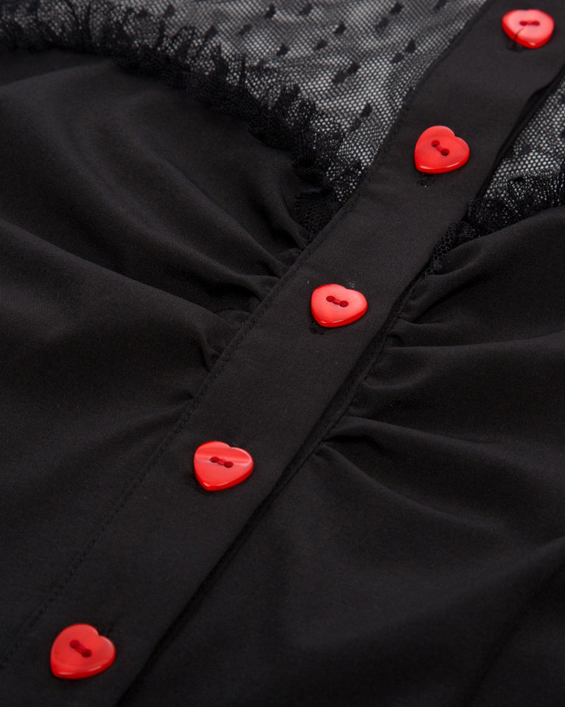 belle poque 1950s Retro Vintage Shirts Polka Dots Mesh Rockabilly Blouse Short Sleeves Tops