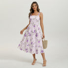 belle poque 2026 Milkmaid Dress Women Vintage Midi Tea Garden Party Sundresses with Pockets