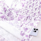 belle poque 1950s Women's Sweatheart Floral Dress Ruched Midi Garden Party Dress