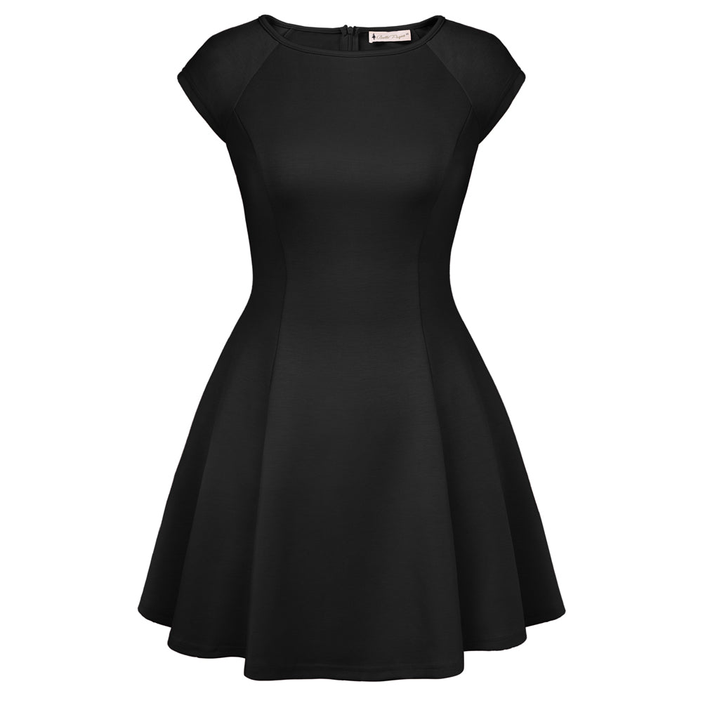 belle poque 2026 Elegant Formal Classy Cocktail Party Dress Boat Neck Short Dresses Black