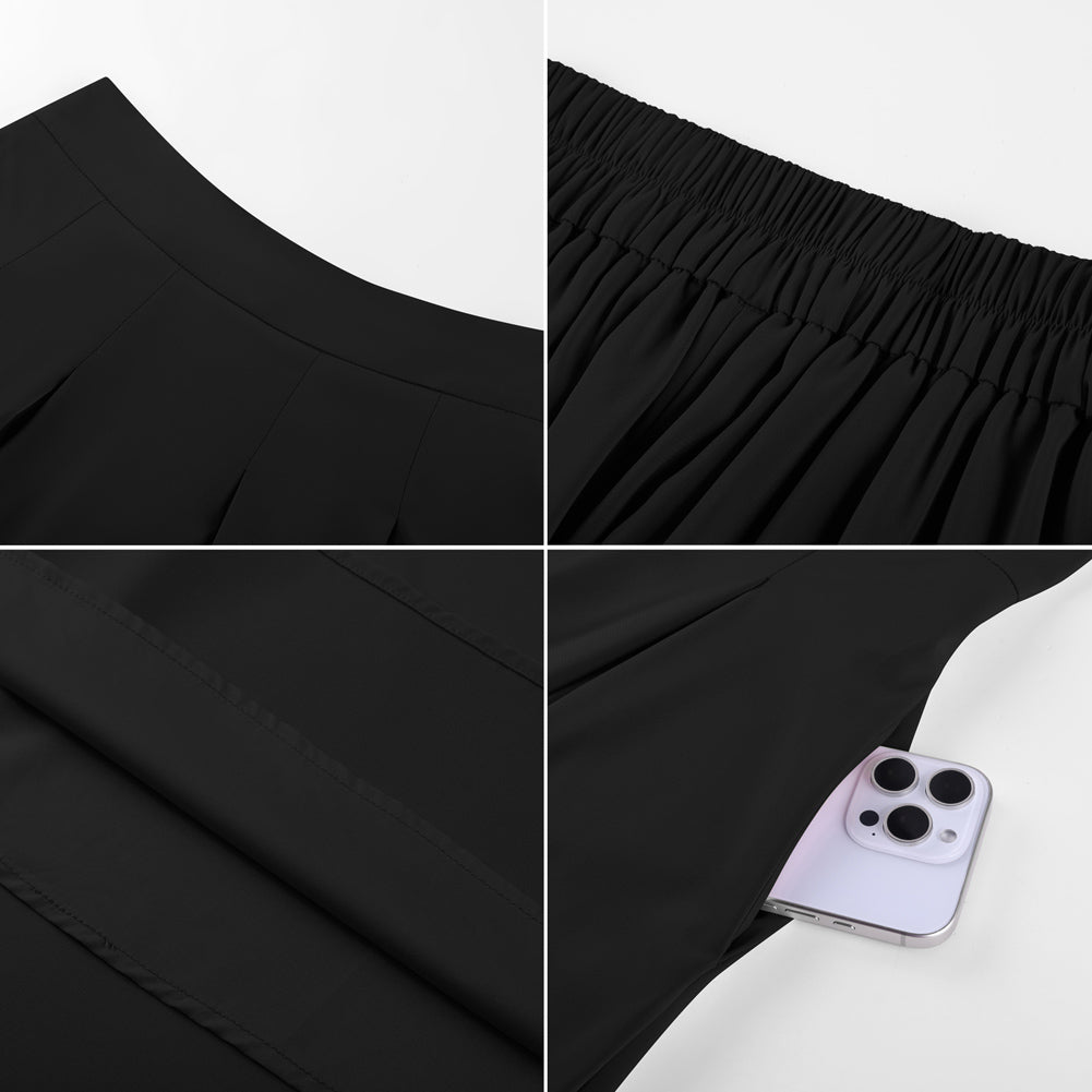 belle poque 2026 Women Spring Vintage Chiffon Skirt Below Knee Flared A-Line Skirt