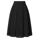 belle poque 2026 Women Spring Summer Vintage Chiffon Flared A-Line Skirt Black