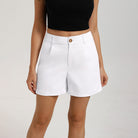 belle poque 2026 Women Vintage 100% Cotton Shorts Wide Leg Shorts with Pockets