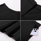 belle poque 1980s Vintage A-Line Midi Skirt Work Business Skirts with Pockets