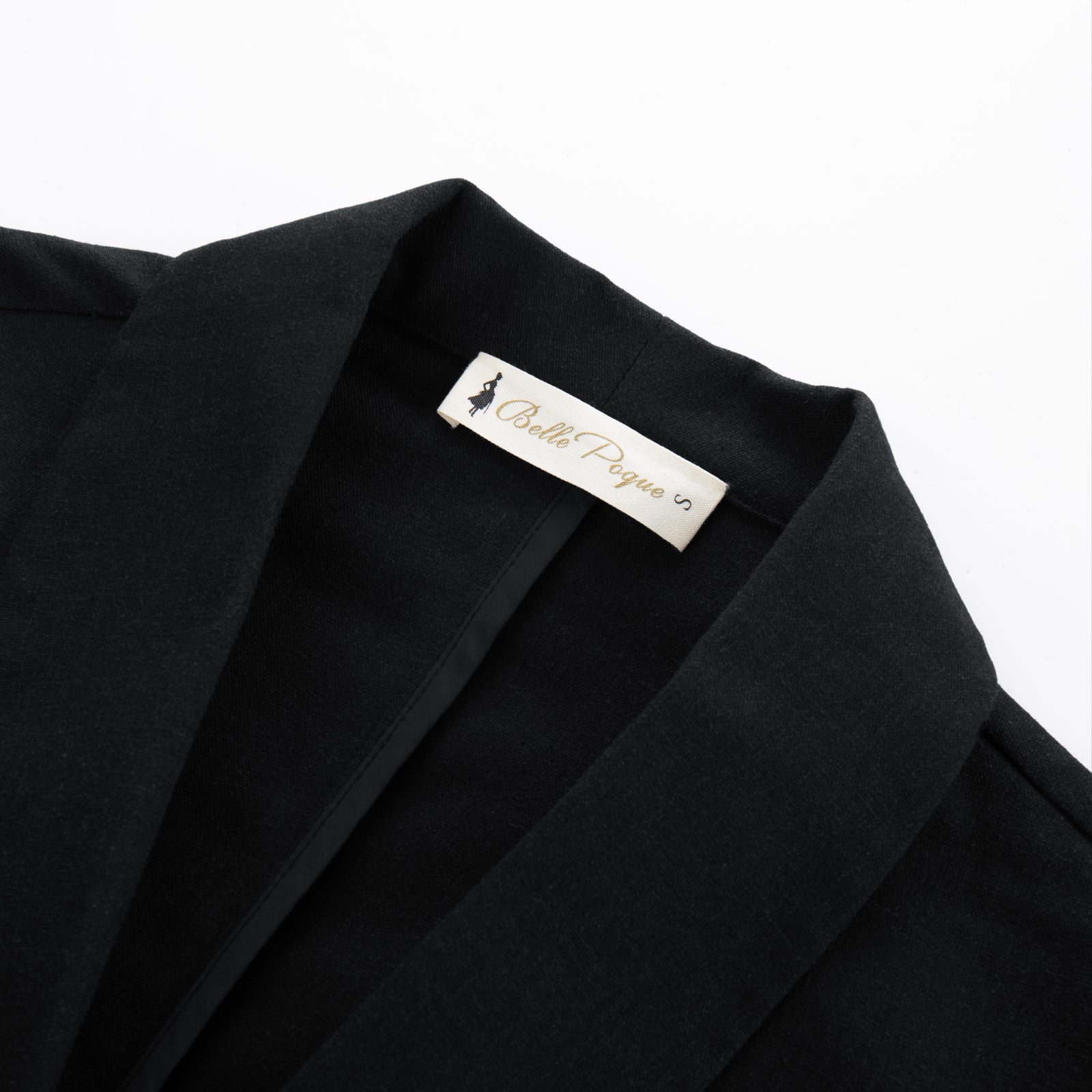 belle poque BP Women Vintage Shawl Lapel Blazer Coat OL One-Button Back Slit Suit Coat