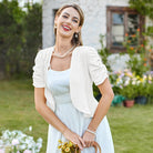 belle poque Spring 2026 Women's Short Sleeve Bolero Shrug Lightweight Cardigan