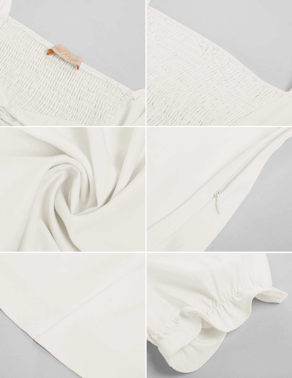 belle poque Vintage Buttons Decorated Dress Short Sleeve Square V-Neck A-Line Dress