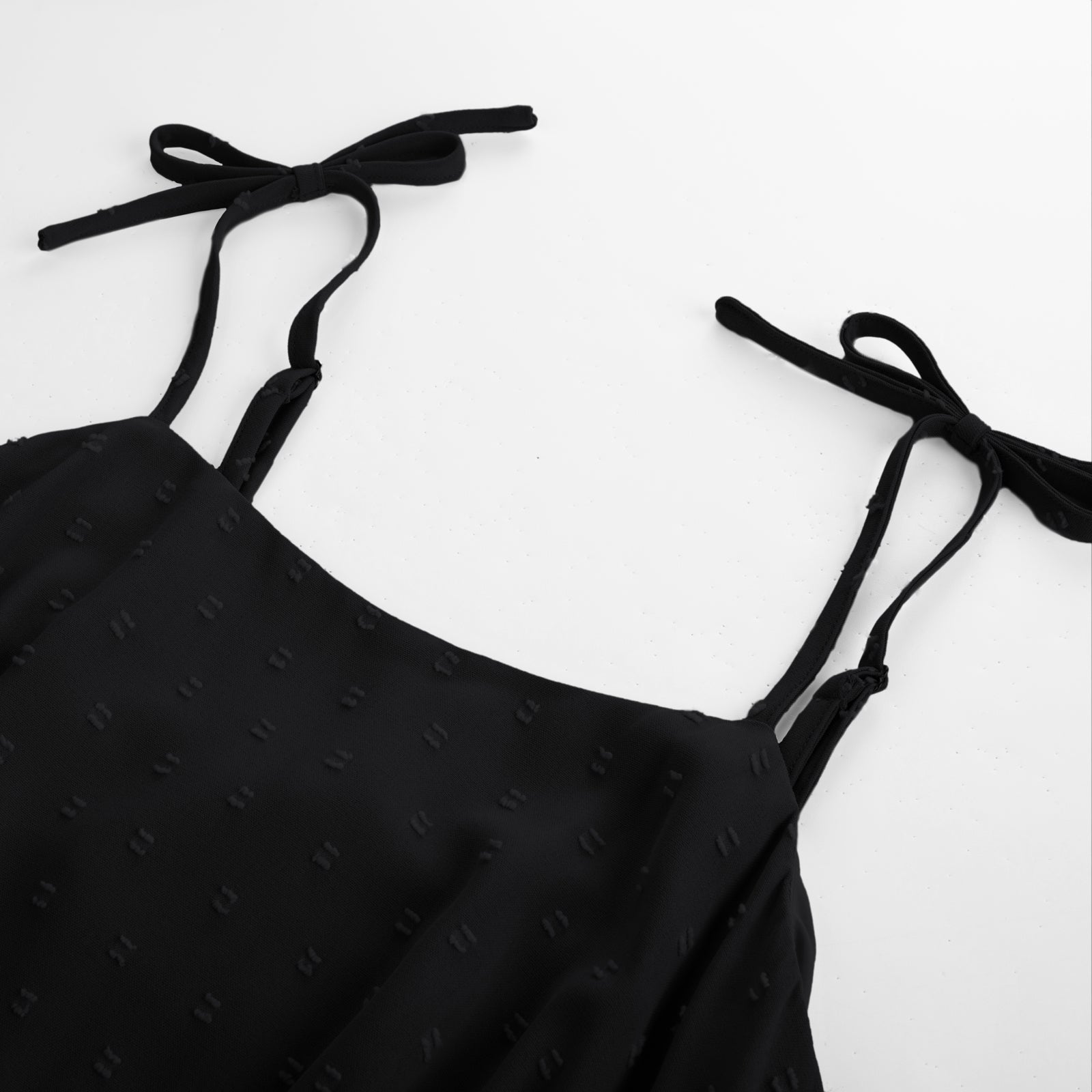 belle poque BP Women Vintage Swiss Dots Dress Spaghetti Straps Flared A-Line Dress