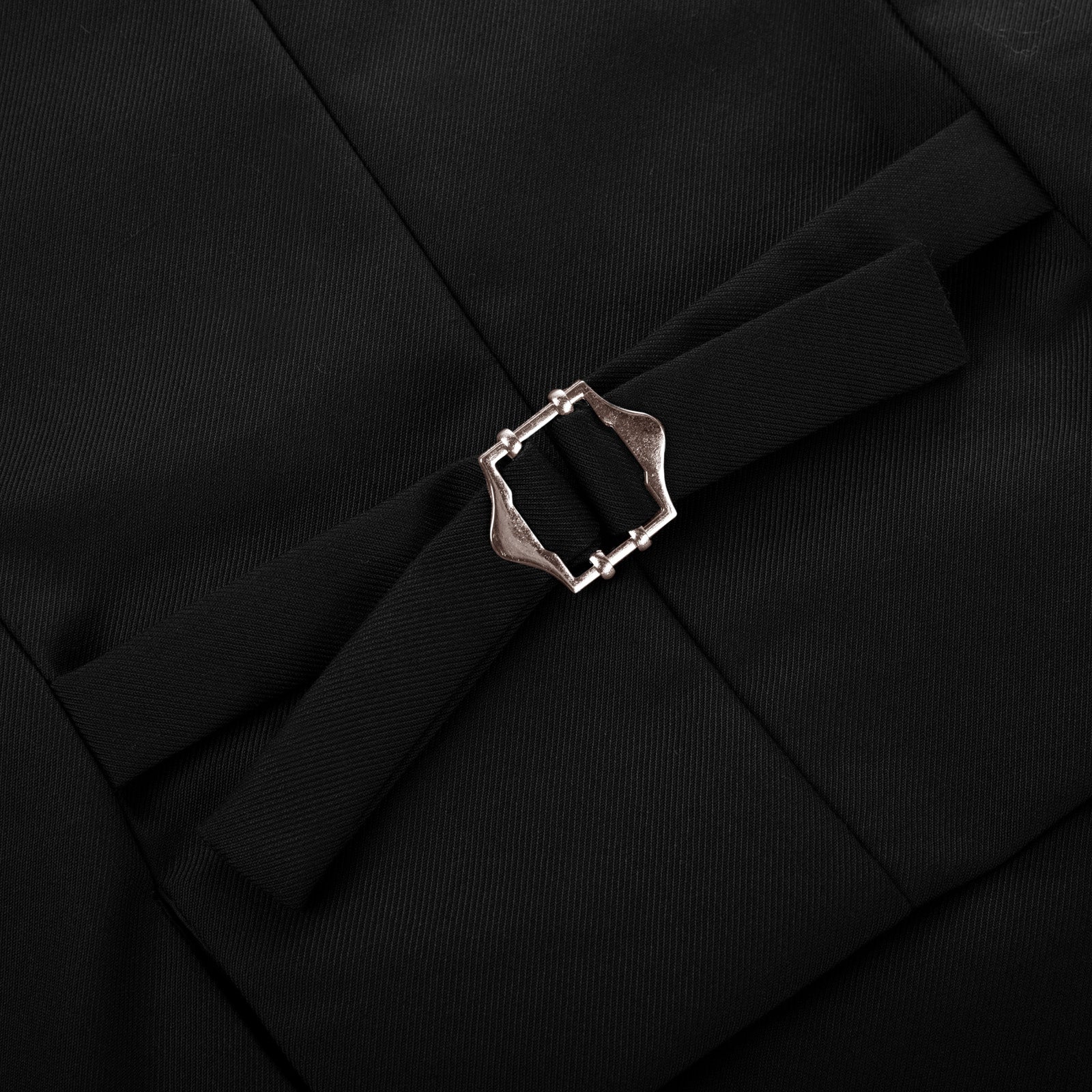 belle poque Vintage Oblique Placket Vest Coat V-Neck Handkerchief Hem Waistcoat