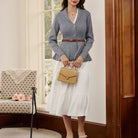 belle poque Vintage Cardigan Sweater Shawl Lapel Button Down Sweater Outwear Coat