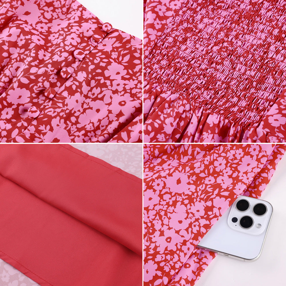 belle poque 2026 Vacation Floral Dress for Women Sundress Midi Flowy Beach Dresses