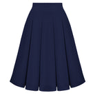 belle poque 2026 Women Spring Vintage Chiffon Skirt Below Knee Flared A-Line Skirt Blue