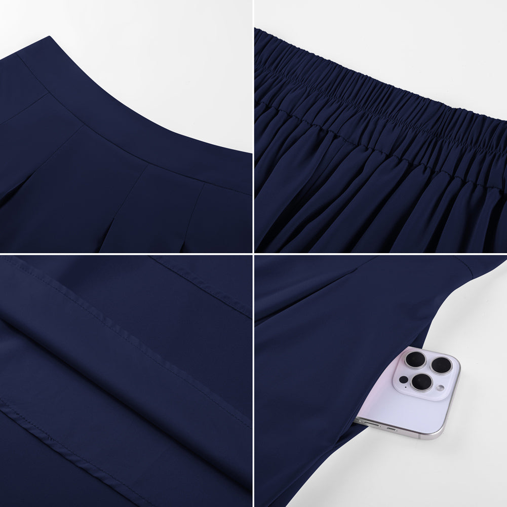 belle poque 2026 Women Spring Vintage Chiffon Skirt Below Knee Flared A-Line Skirt