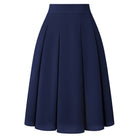 belle poque 2026 Women Spring Summer Vintage Chiffon Flared A-Line Skirt Blue