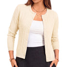 belle poque Belle Poque Women Fall Cardigan Sweater Button Up Cropped Cardigan Lightweight Crew Neck Sweater 2026