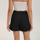 belle poque 2026 Women Vintage 100% Cotton Shorts Wide Leg Shorts with Pockets