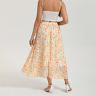 belle poque 2026 Women Vintage Swing Floral Skirt Comfy A-Line Maxi Skirt