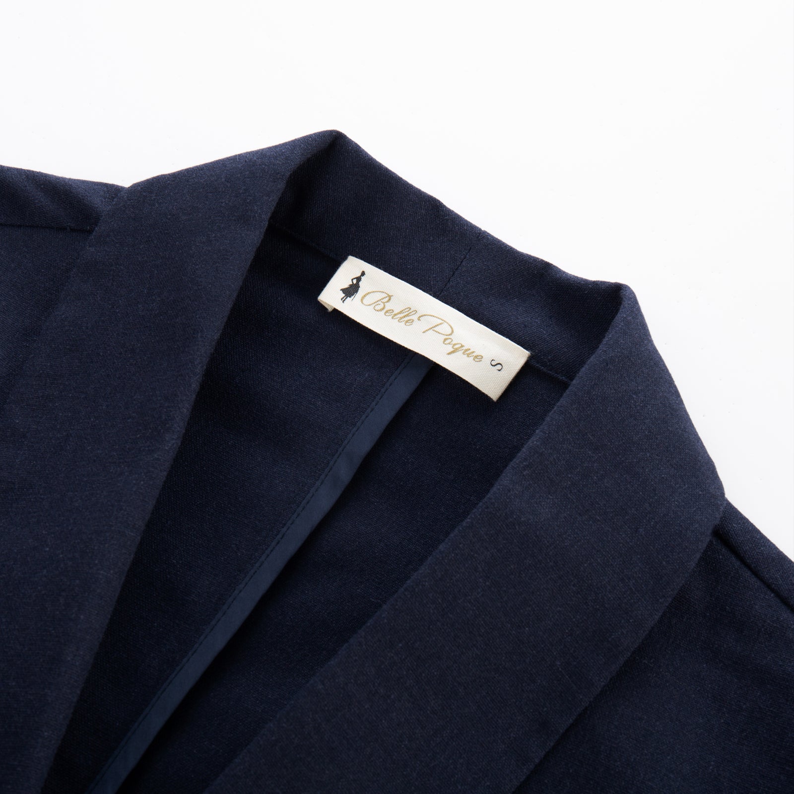 belle poque BP Women Vintage Shawl Lapel Blazer Coat OL One-Button Back Slit Suit Coat