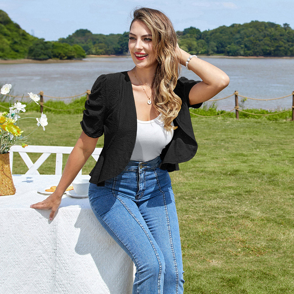 belle poque Spring 2026 Women's Short Sleeve Bolero Shrug Lightweight Cardigan